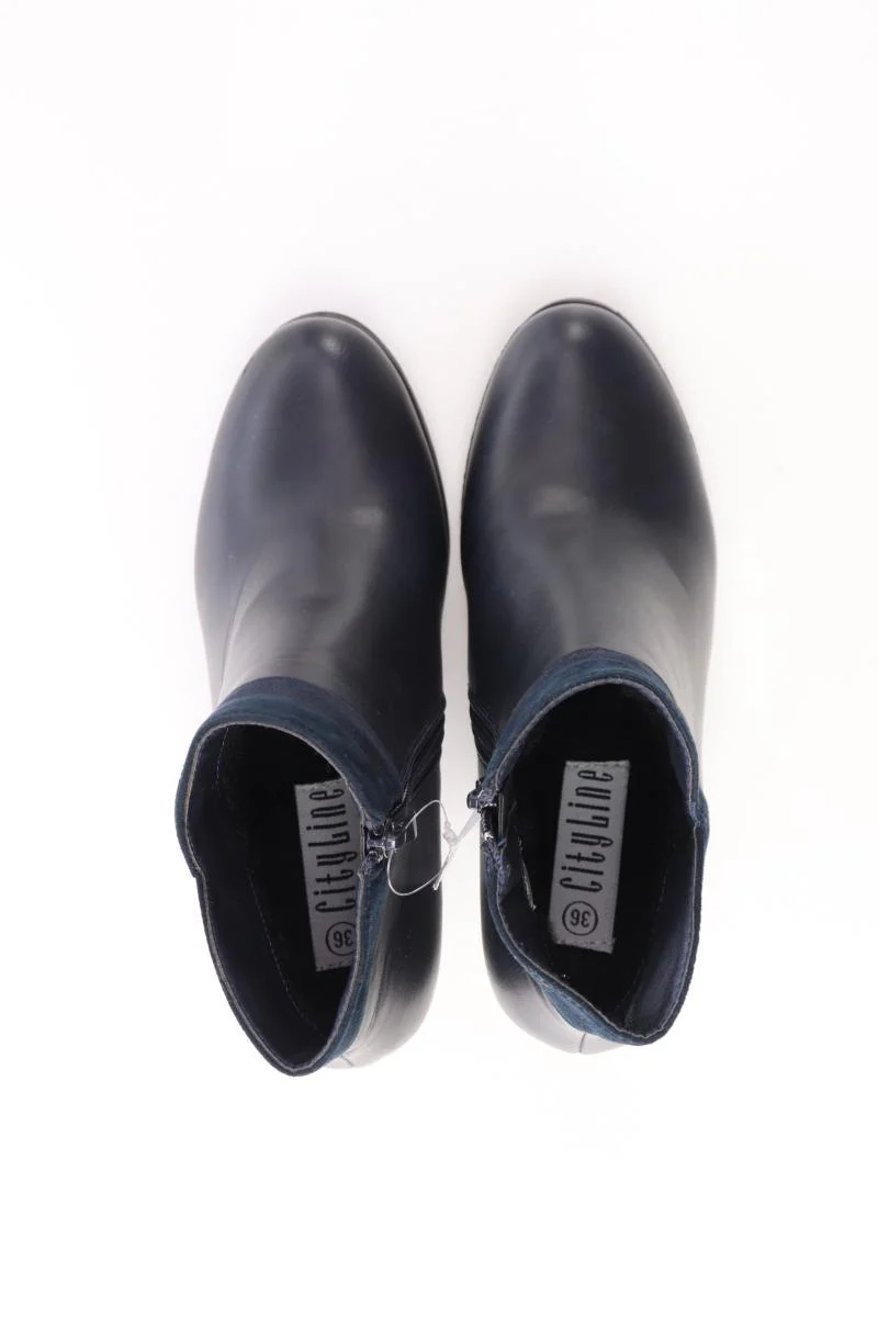 City Line Stiefeletten Gr. 36 neuwertig blau aus Kunstleder - Image 3