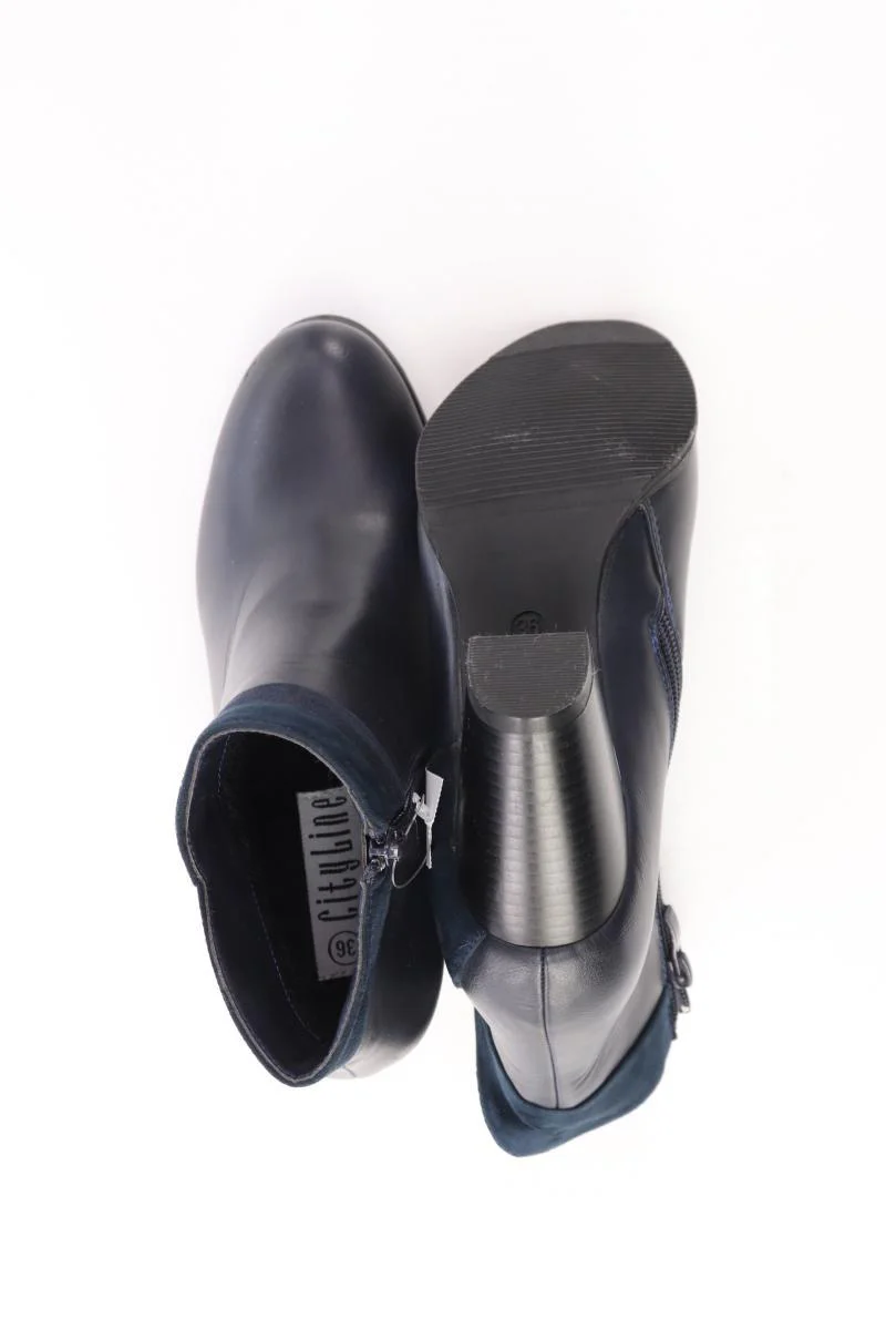 City Line Stiefeletten Gr. 36 neuwertig blau aus Kunstleder - Image 4