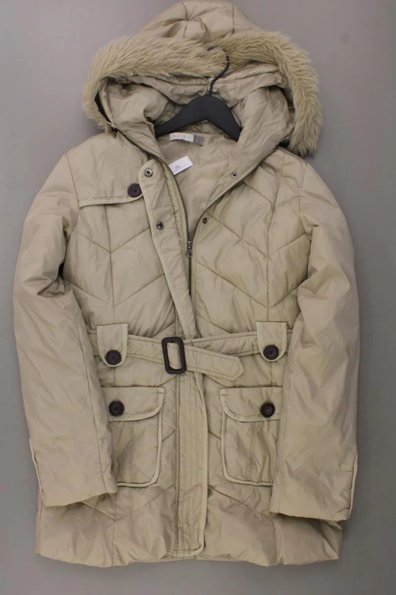 Koton Kapuzenjacke Gr. 34 mit Gürtel creme aus Polyamid