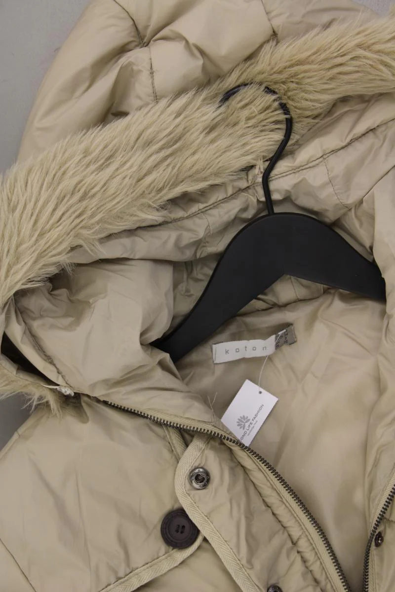 Koton Kapuzenjacke Gr. 34 mit Gürtel creme aus Polyamid - Image 2