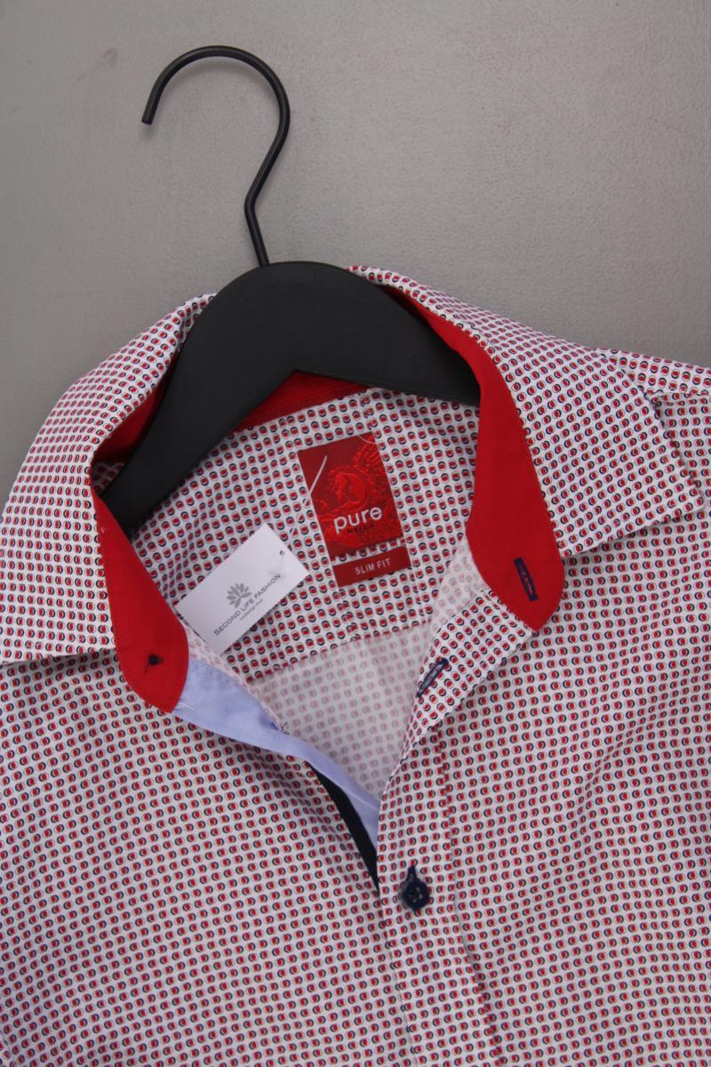 Pure Hatico Langarmhemd für Herren Gr. S rot aus Baumwolle - Image 2