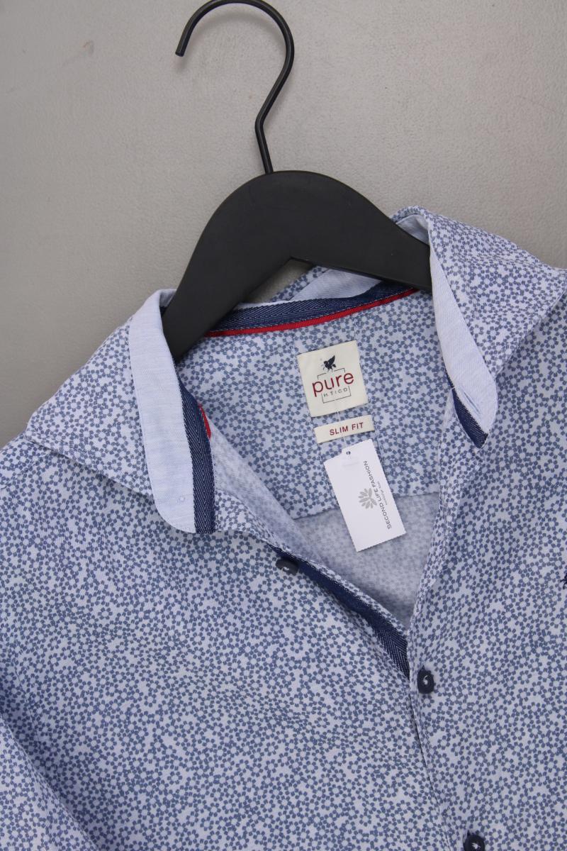 Pure Hatico Langarmhemd für Herren Gr. S blau aus Lyocell - Image 2