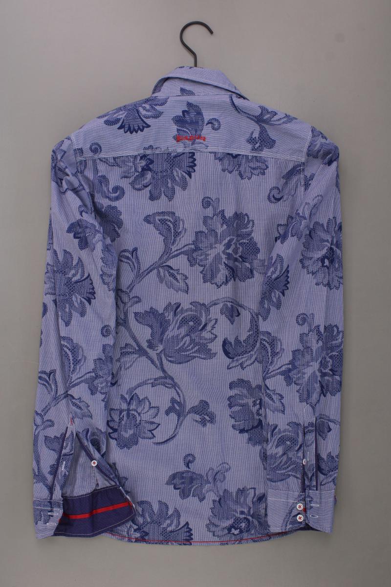 Rich Friday Langarmhemd für Herren Gr. S mit Blumenmuster blau aus Baumwolle - Image 3