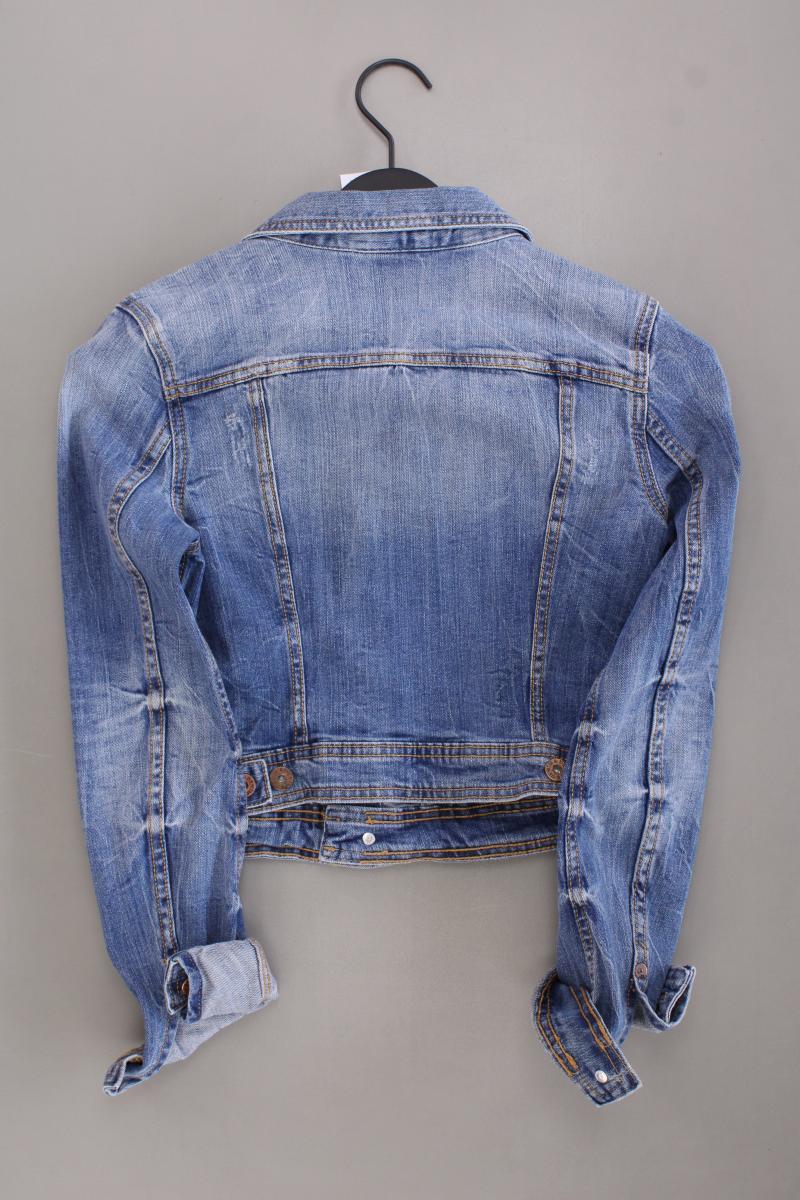 H&M Jeansjacke Gr. 34 blau aus Baumwolle - Image 3