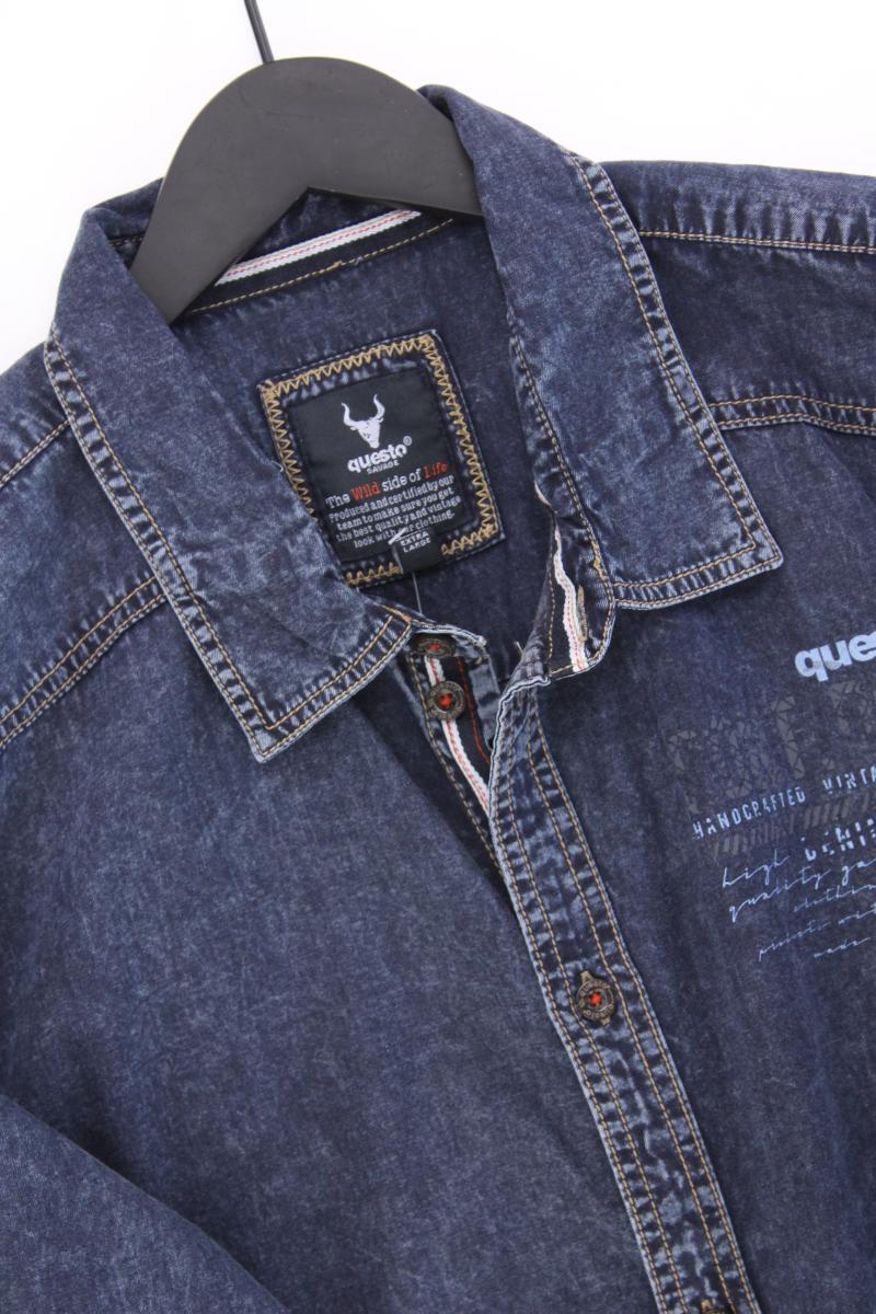 s'questo Jeanshemd für Herren Gr. XL Langarm blau aus Baumwolle - Image 2
