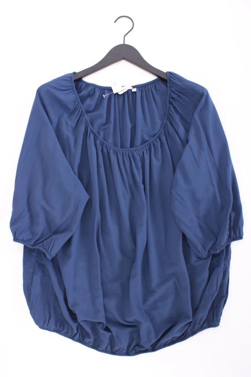 Etam Classic Bluse Gr. 52 3/4 Ärmel blau aus Viskose