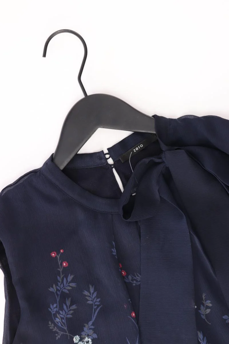 Zero Schluppenbluse Gr. 40 mit Blumenmuster Ärmellos blau aus Polyester - Image 3