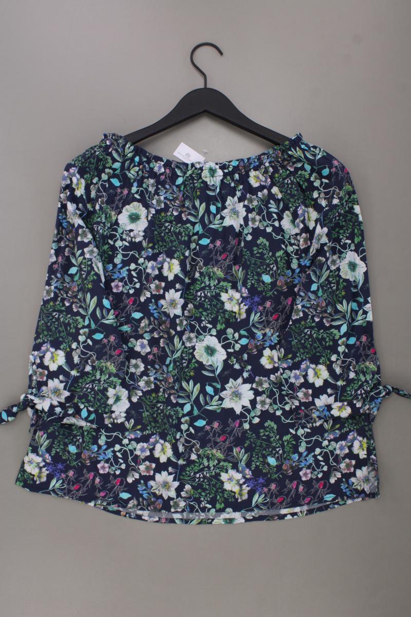 Cecil Classic Bluse Gr. L mit Blumenmuster 3/4 Ärmel mit Carmen-Ausschnitt blau - Image 3