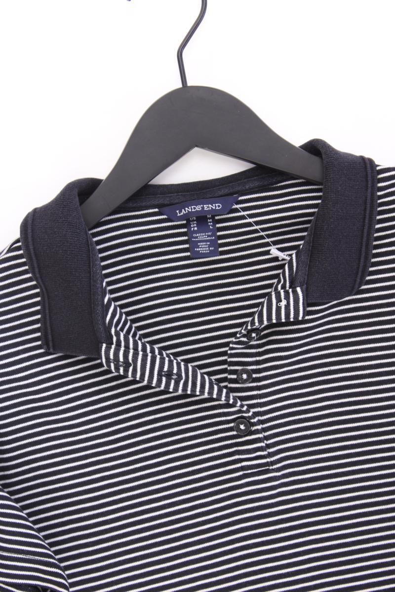 Lands' End Poloshirt Gr. M gestreift Kurzarm blau aus Baumwolle - Image 2