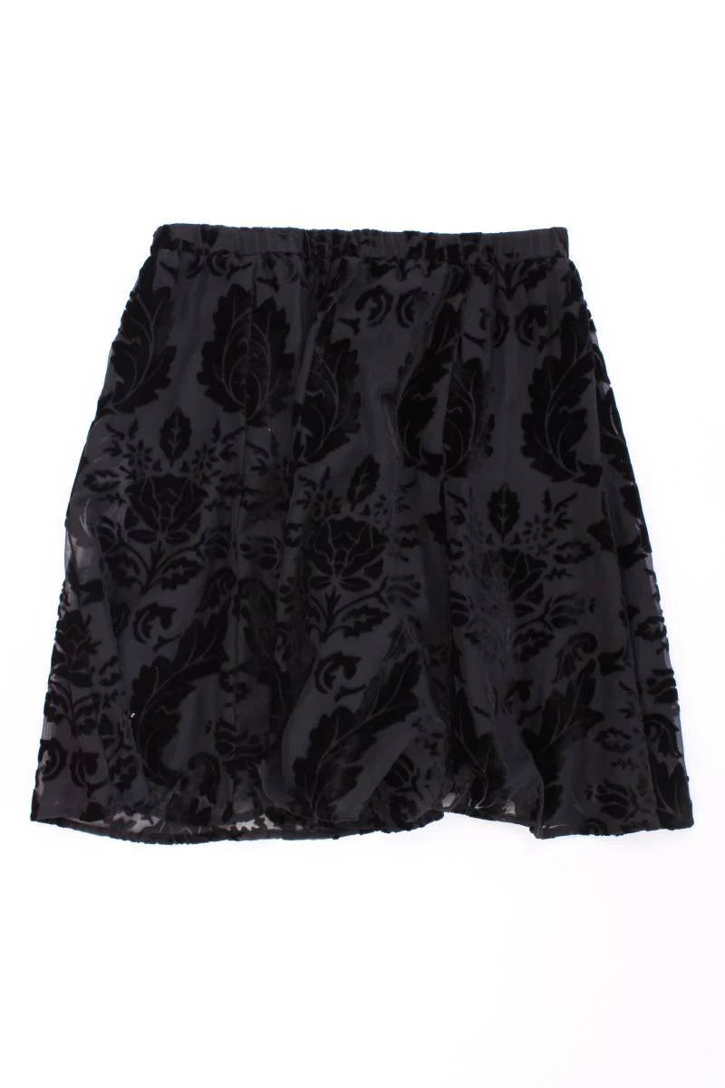Nile Collection Rock Gr. XS mit Blumenmuster schwarz aus Viskose - Image 3