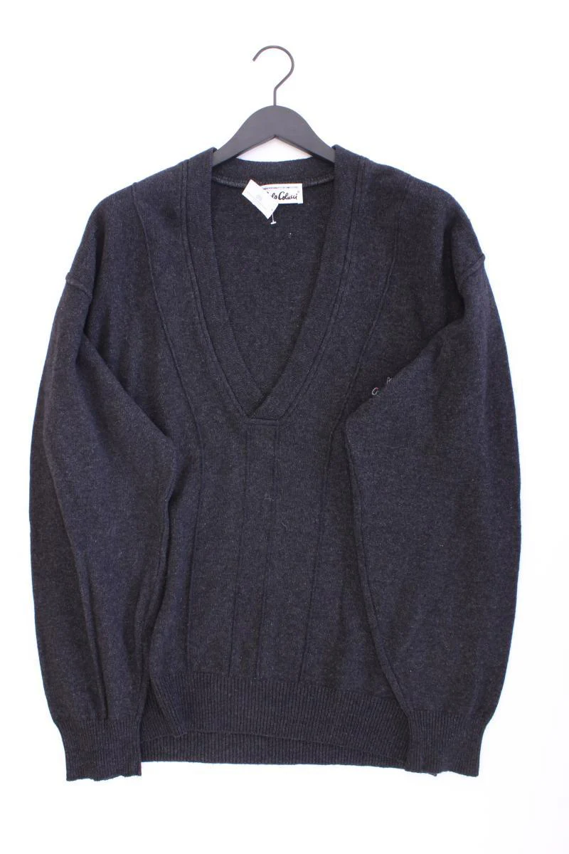 Carlo Colucci Wollpullover für Herren Gr. 54 grau