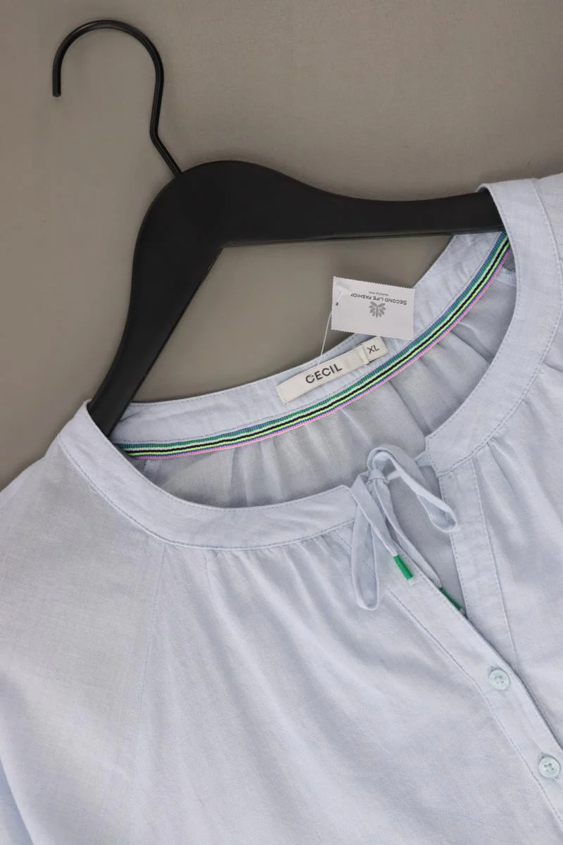 Cecil Regular Bluse Gr. XL 3/4 Ärmel blau aus Baumwolle - Image 3