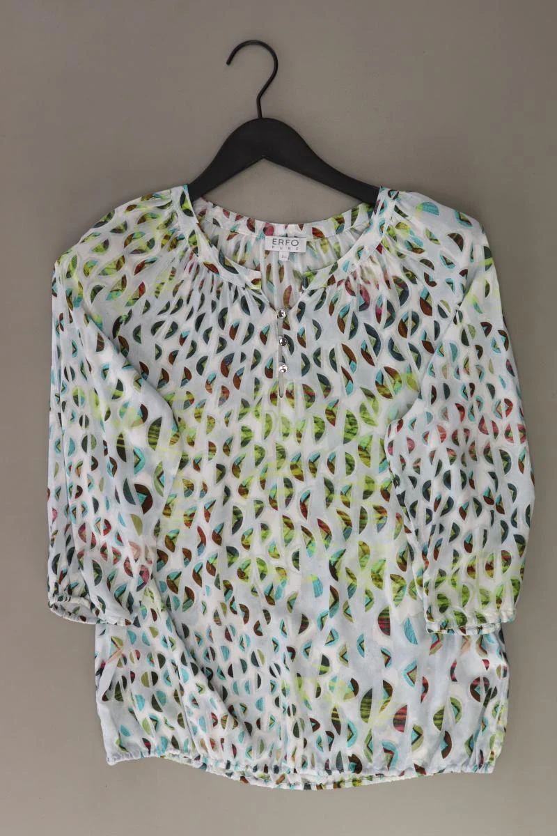 ERFO Regular Bluse Gr. 36 3/4 Ärmel grün aus Viskose