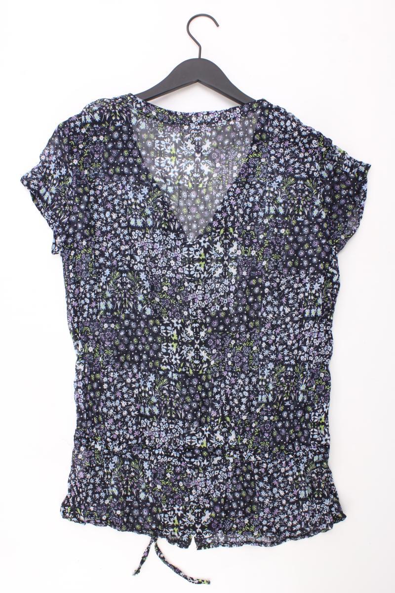 Cheer Kurzarmbluse Gr. 42 mit Blumenmuster blau aus Polyester - Image 3
