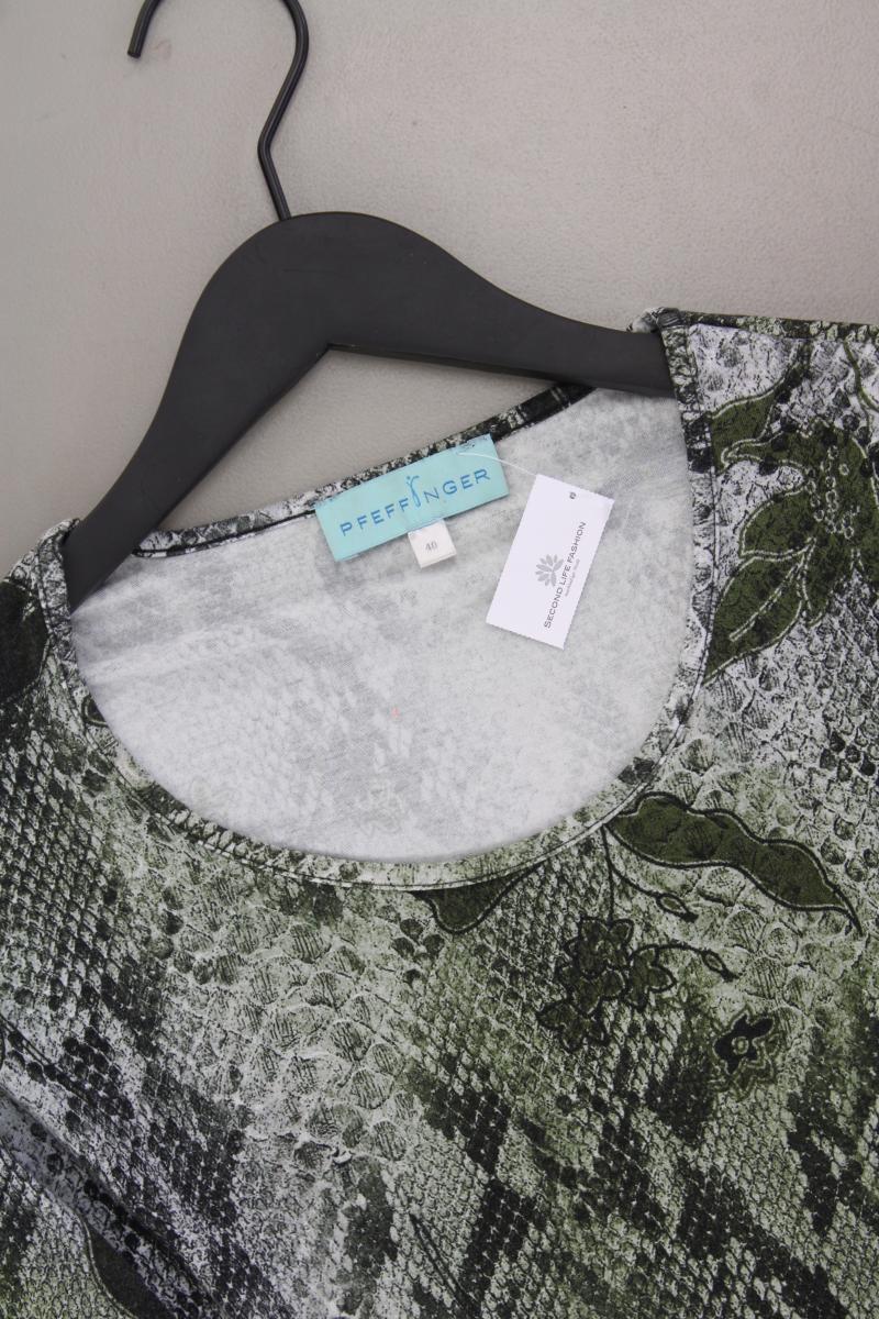 Pfeffinger Printshirt Gr. 40 mit Tierdruck 3/4 Ärmel grün aus Viskose - Image 2