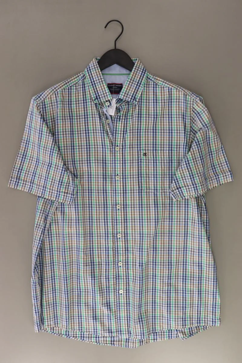 Casa Moda Karohemd für Herren Gr. XL kariert Kurzarm grün aus Baumwolle