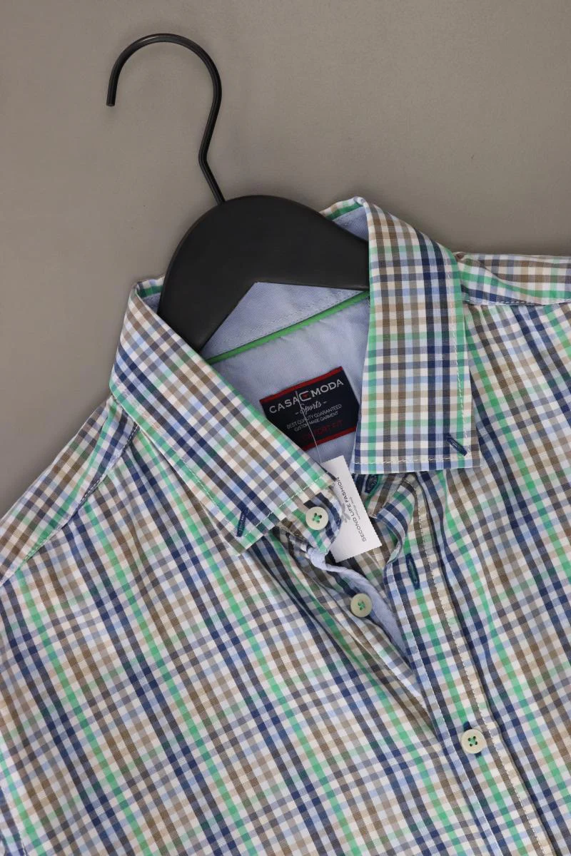 Casa Moda Karohemd für Herren Gr. XL kariert Kurzarm grün aus Baumwolle - Image 3