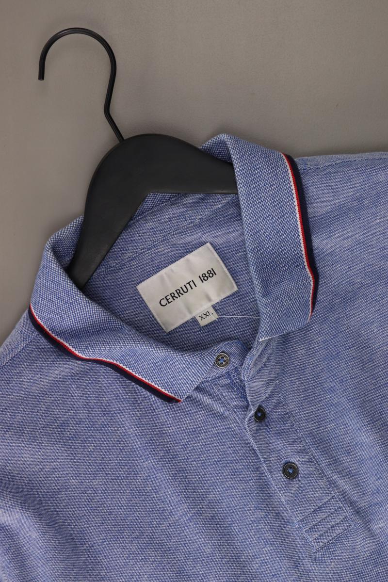 Cerruti 1881 Poloshirt für Herren Gr. XXL Kurzarm blau aus Baumwolle - Image 3