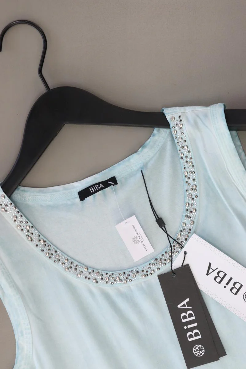 Biba Trägertop Gr. 34 neu mit Etikett mit Glitzer blau aus Viskose - Image 3