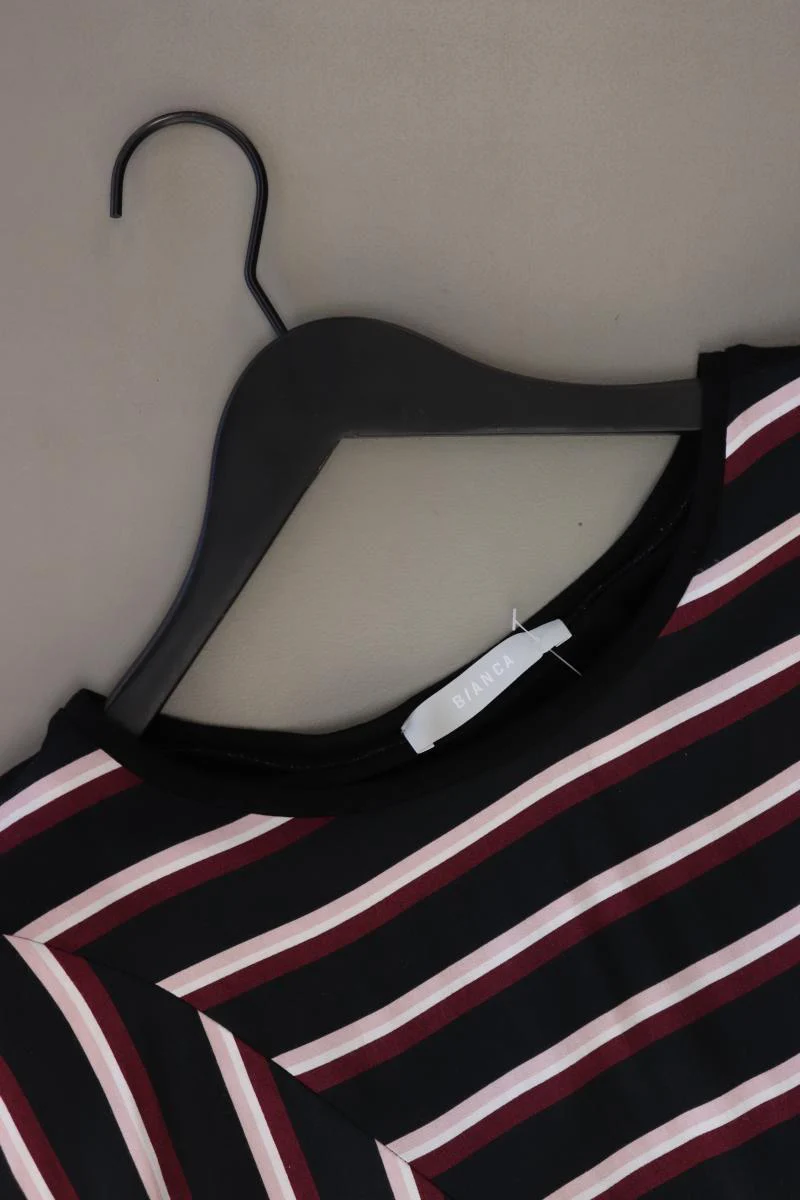 Bianca Ringelshirt Gr. 38 gestreift Kurzarm schwarz aus Viskose - Image 3