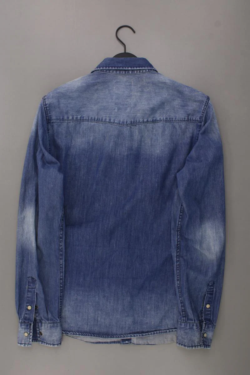 Bershka Jeanshemd für Herren Gr. L Langarm blau aus Baumwolle - Image 3