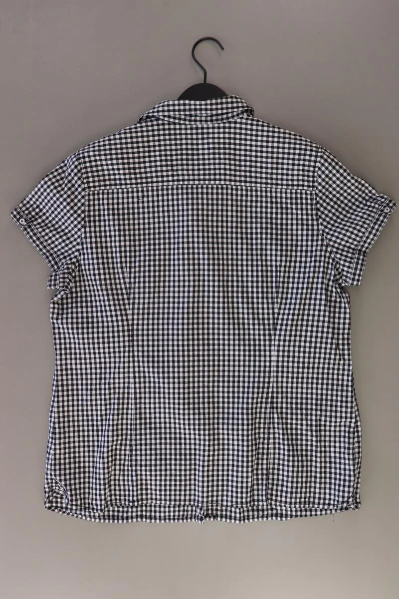 s.Oliver Karobluse Gr. 46 kariert Kurzarm weiß aus Baumwolle - Image 2