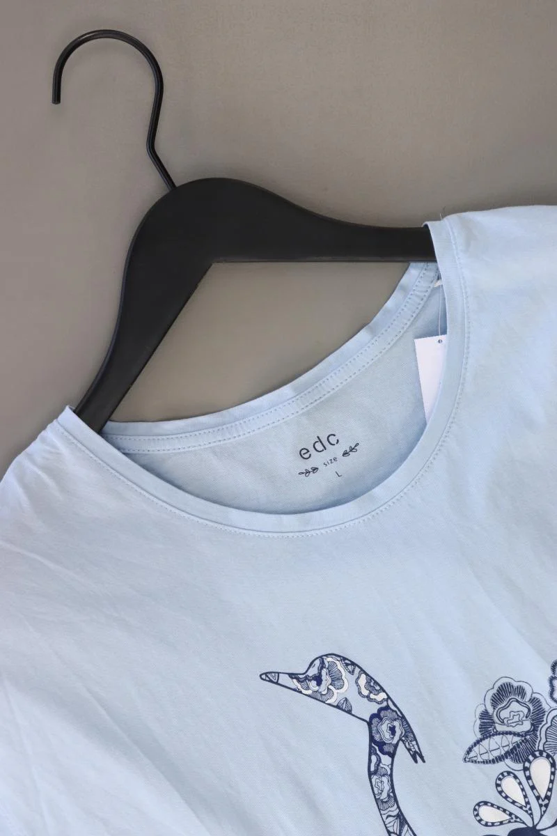 edc by Esprit Printshirt Gr. L Kurzarm blau aus Baumwolle - Image 3