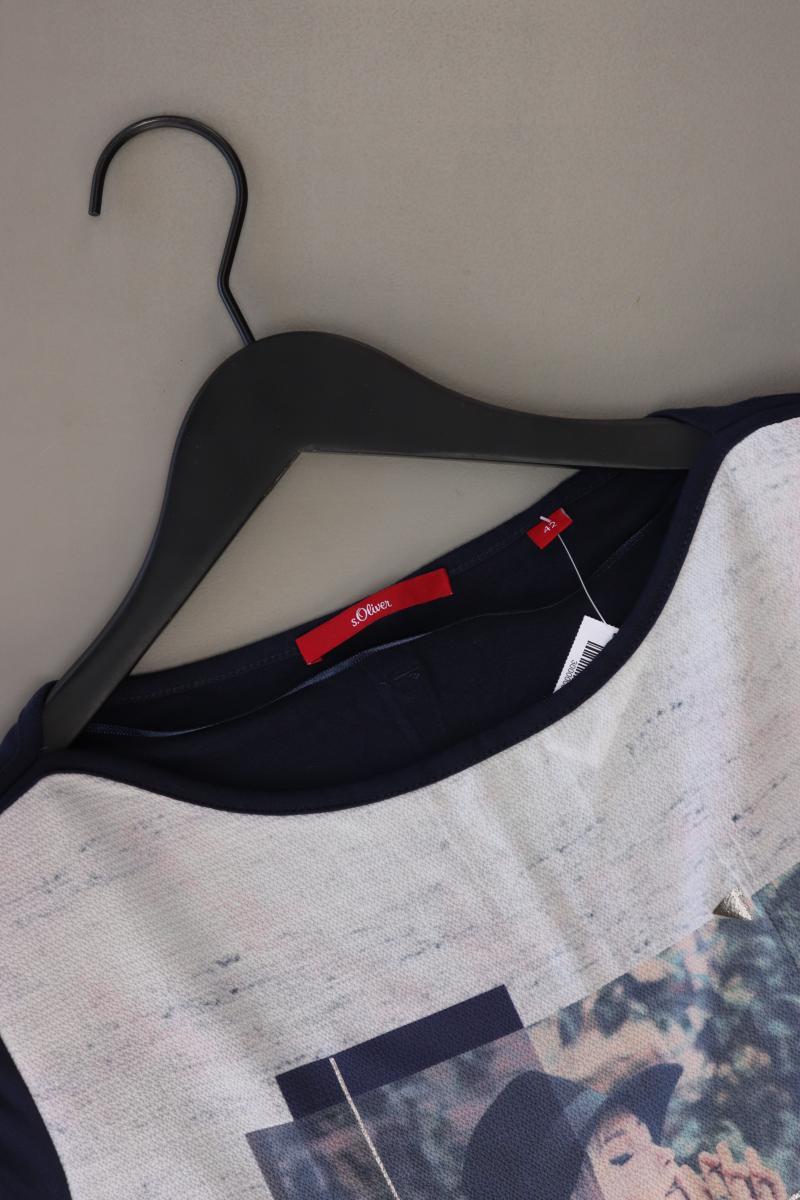 s.Oliver Printshirt Gr. 42 Kurzarm blau aus Polyester - Image 3