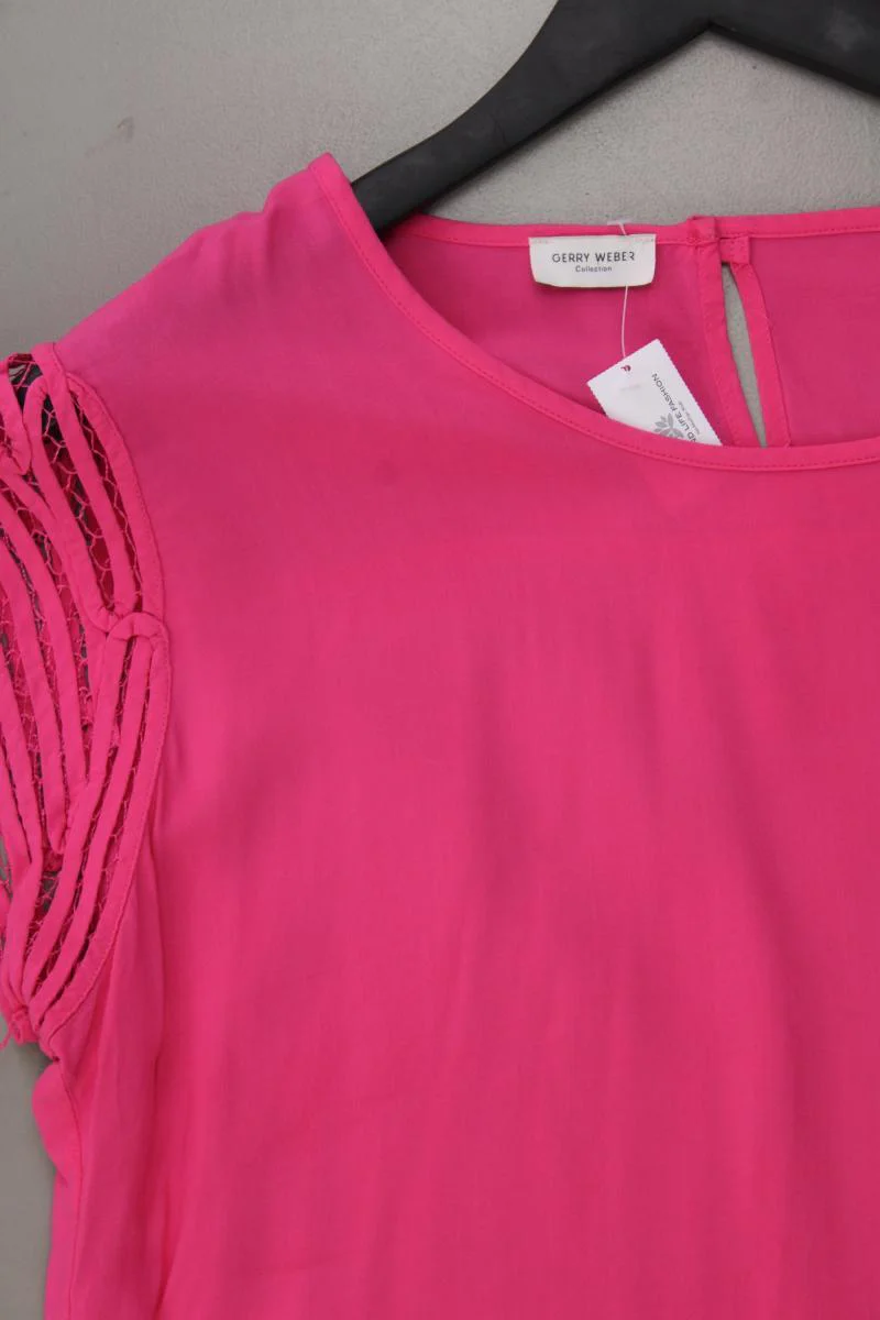Gerry Weber Kurzarmbluse Gr. 40 neuwertig pink aus Viskose - Image 2