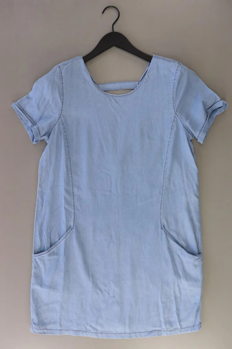 Vila Kurzarmkleid Gr. 40 blau aus Lyocell
