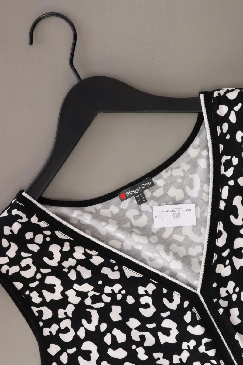 Street One Ärmellose Bluse Gr. 44 mit Tierdruck schwarz aus Viskose - Image 3