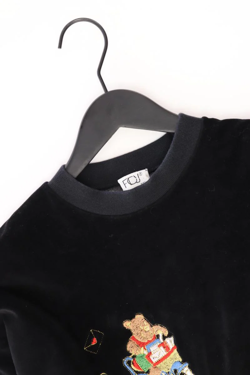 Vintage Pullover mit Stickerei Gr. XXL schwarz aus Polyester - Image 3