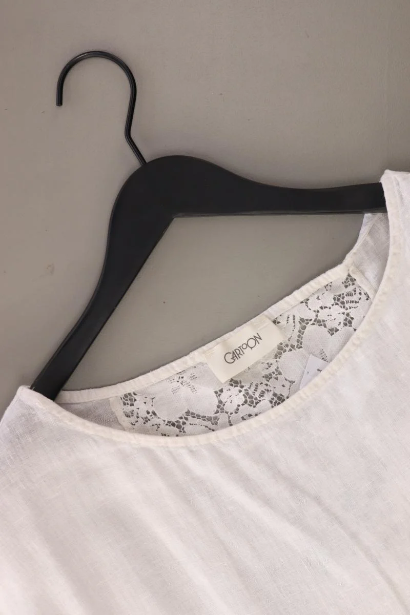 Cartoon Leinenbluse Gr. 36 Kurzarm creme - Image 3