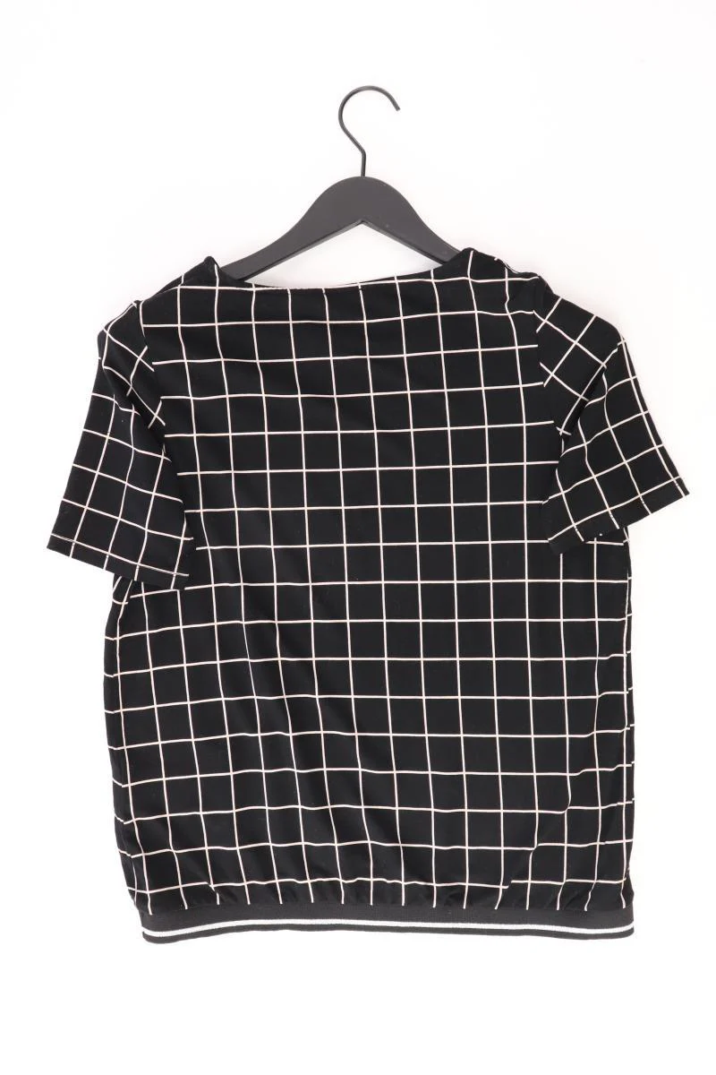 Street One T-Shirt Gr. 38 kariert Kurzarm schwarz aus Viskose - Image 2