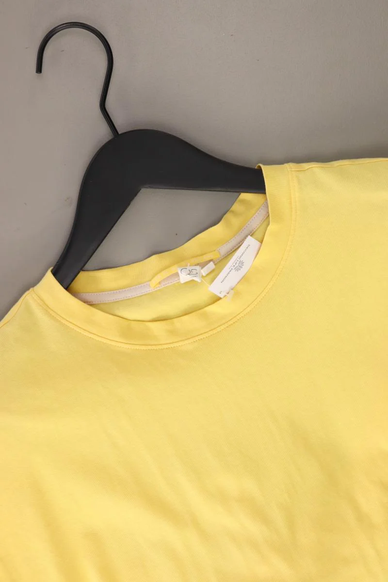 QS by s.Oliver Cropped Shirt Gr. XS Kurzarm gelb aus Baumwolle - Image 3