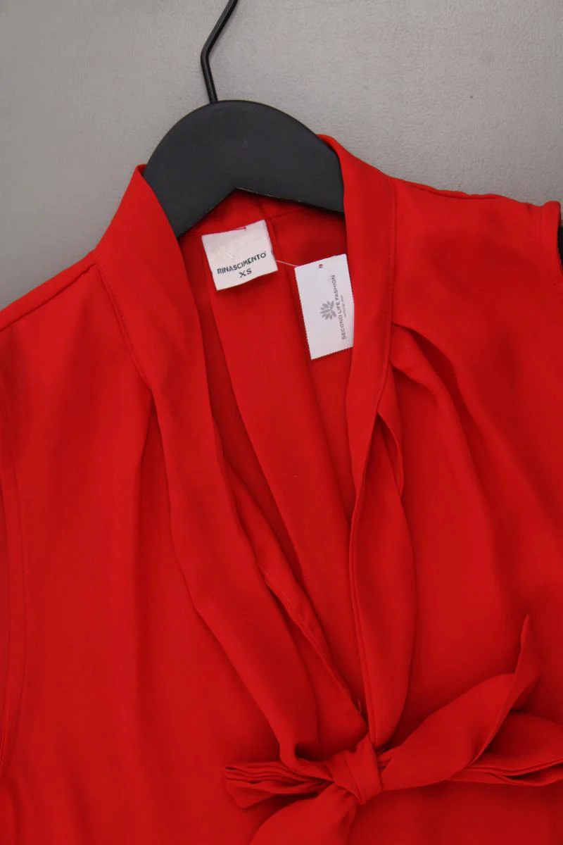 Rinascimento Schluppenbluse Gr. XS Ärmellos rot aus Polyester - Image 2