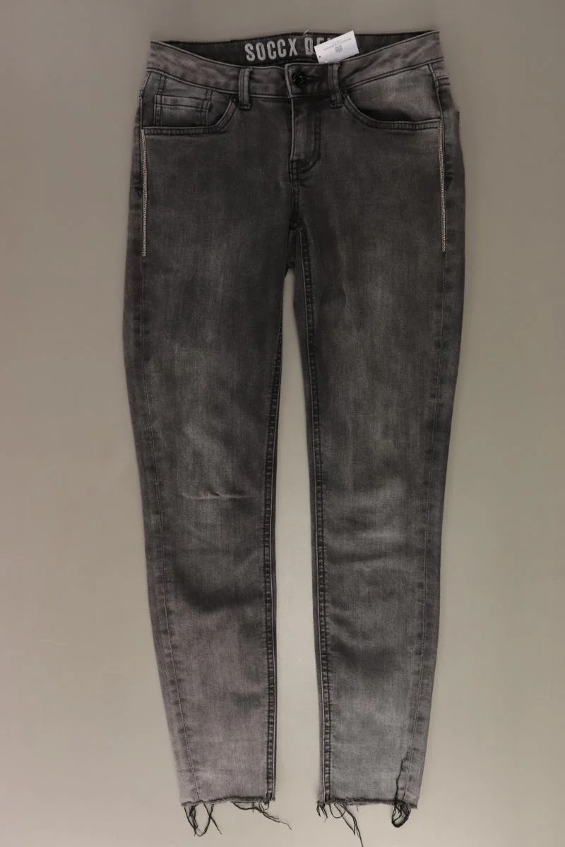 Soccx Skinny Jeans Gr. W26 grau aus Baumwolle