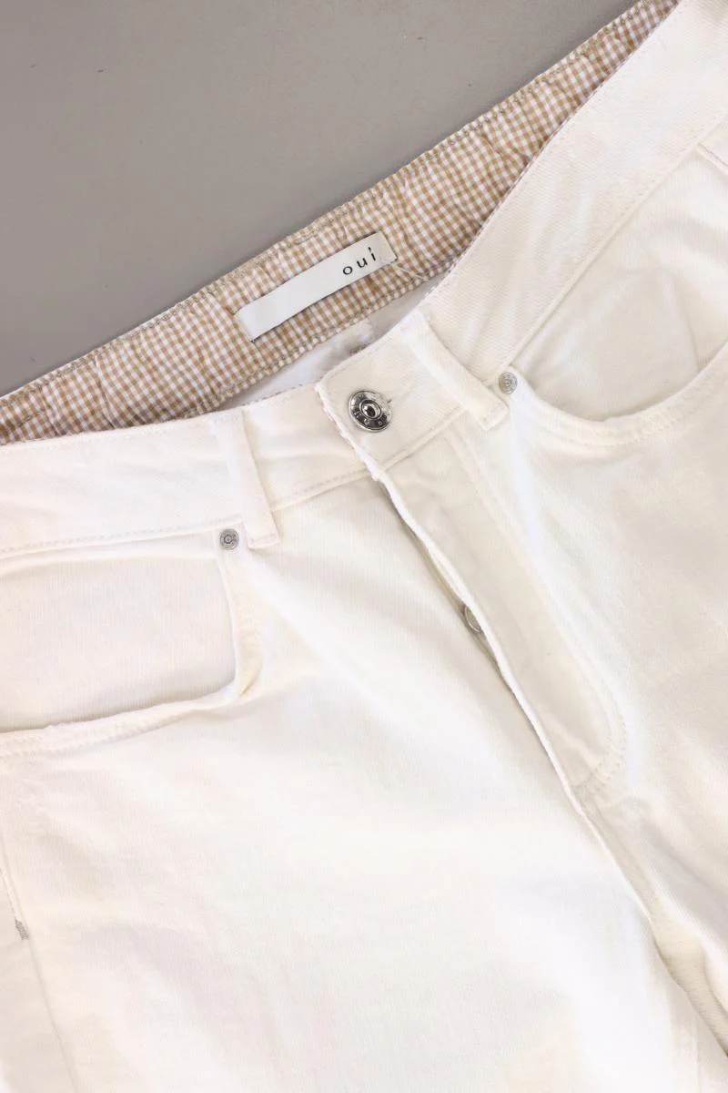 Oui Straight Jeans Gr. 42 weiß aus Baumwolle - Image 3
