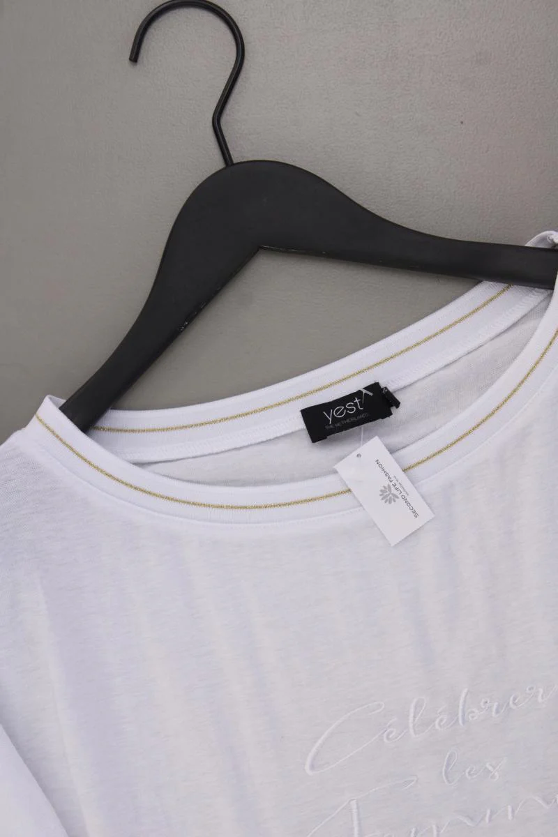 yest T-Shirt Gr. 44 Kurzarm weiß aus Viskose - Image 2