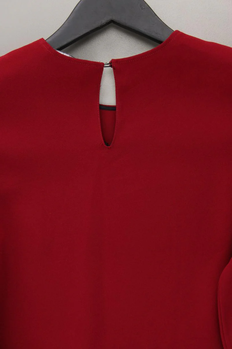 Zara Langarmbluse Gr. XS rot - Image 3