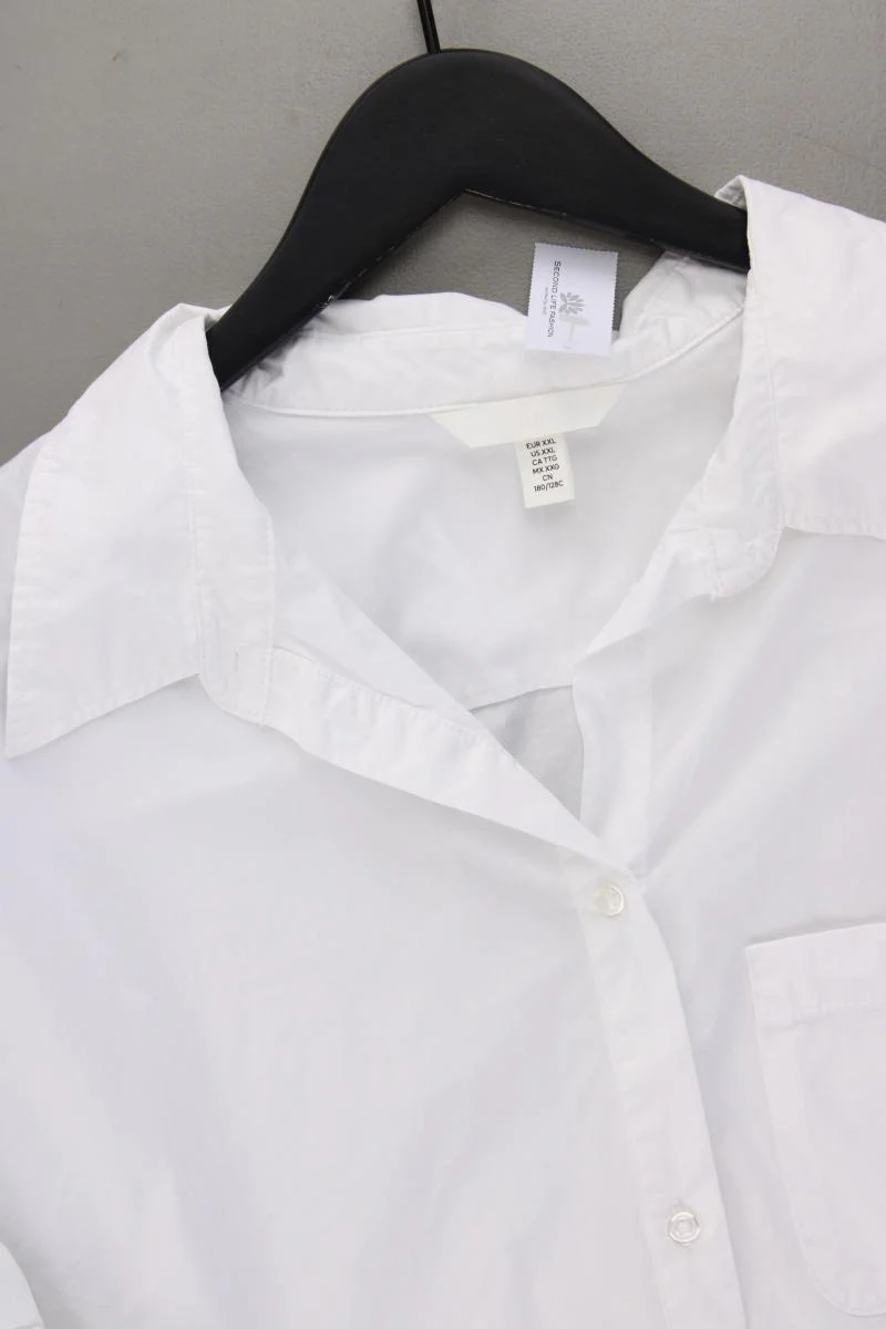 H&M Crop Bluse Gr. XXL Langarm weiß aus Baumwolle - Image 2