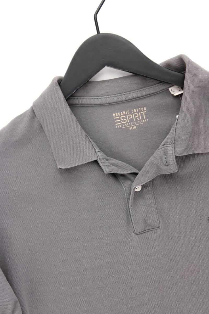 Esprit Poloshirt für Herren Gr. L Kurzarm grau aus Baumwolle - Image 2