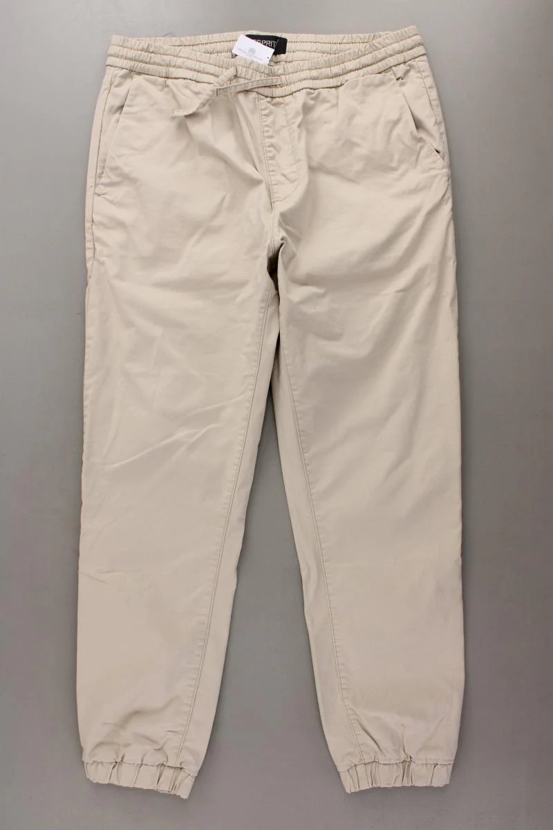 Esprit Hose für Herren Gr. 48 creme aus Baumwolle