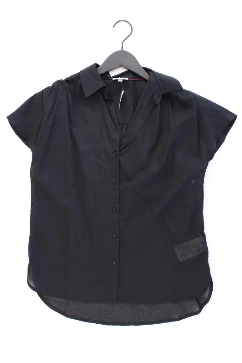 Cecil Kurzarmbluse Gr. XS schwarz aus Baumwolle