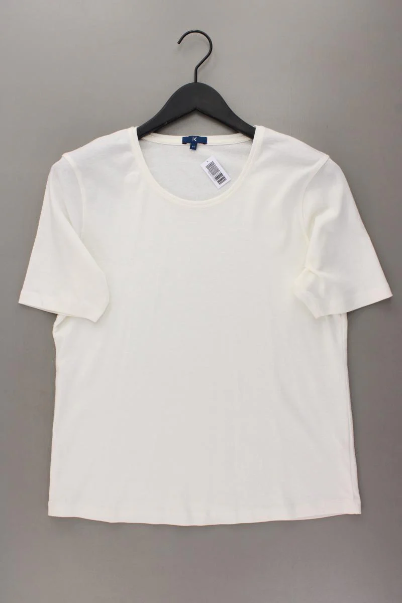 K Town Shirt Gr. 44 Kurzarm creme aus Baumwolle