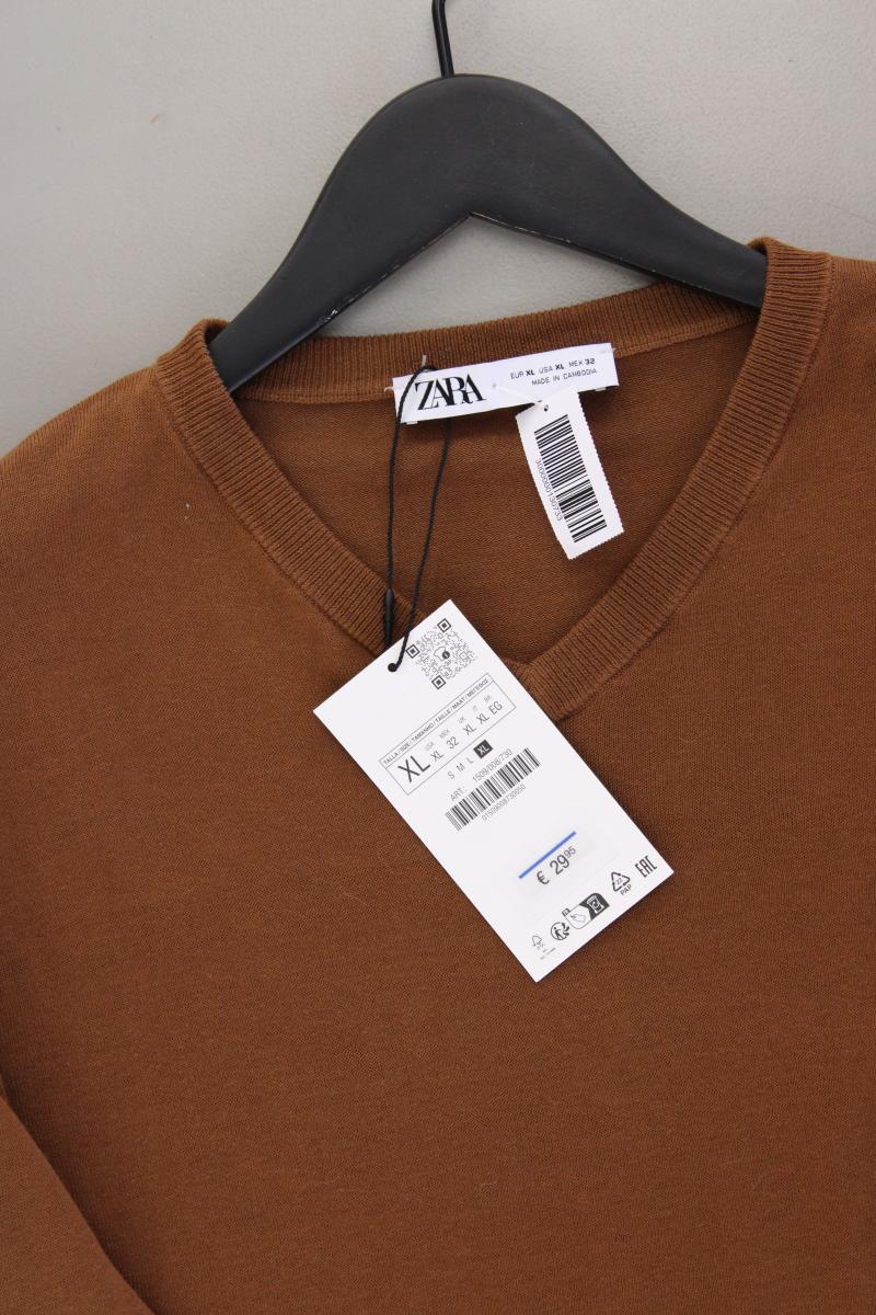 Zara Feinstrickpullover Gr. XL neu mit Etikett Neupreis: 29,95€! braun - Image 2
