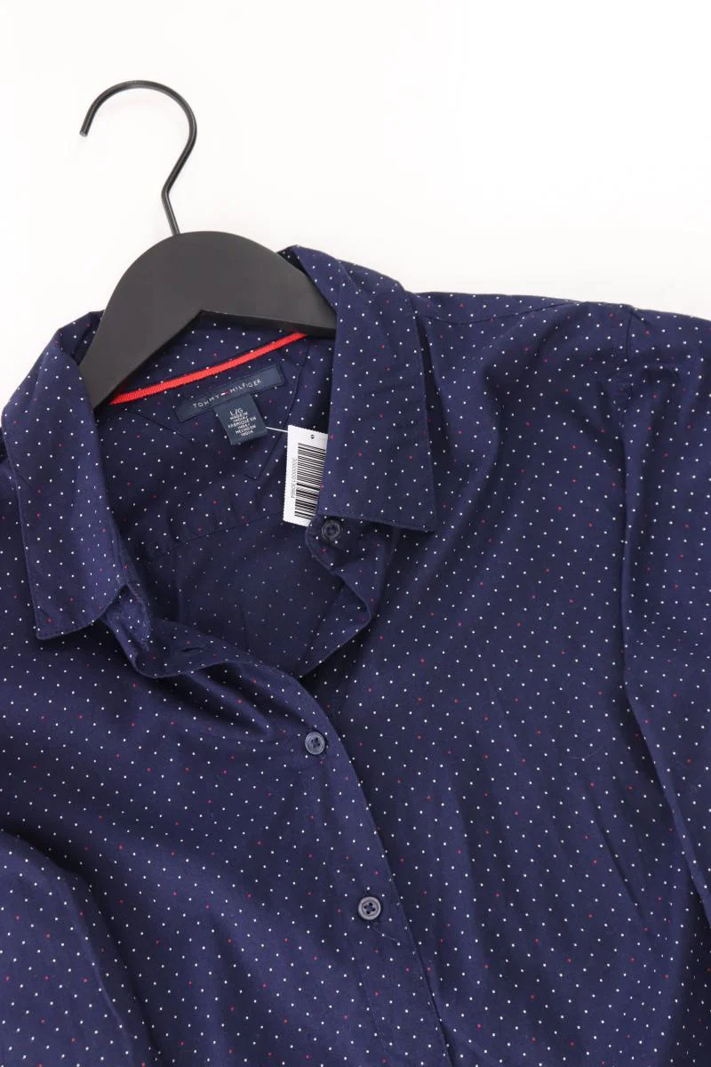 Tommy Hilfiger Langarmbluse Gr. L gepunktet blau - Image 2