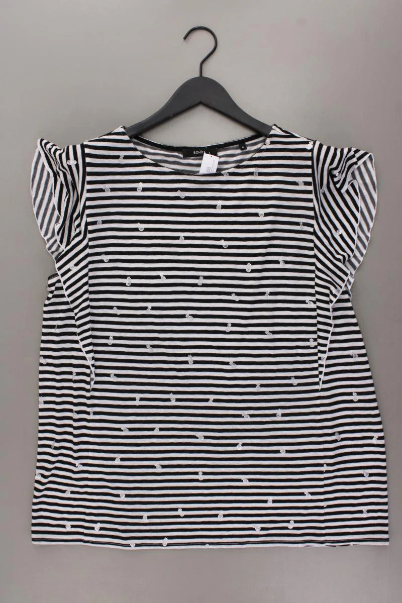 Bonita Ringelshirt Gr. XL gestreift Kurzarm schwarz