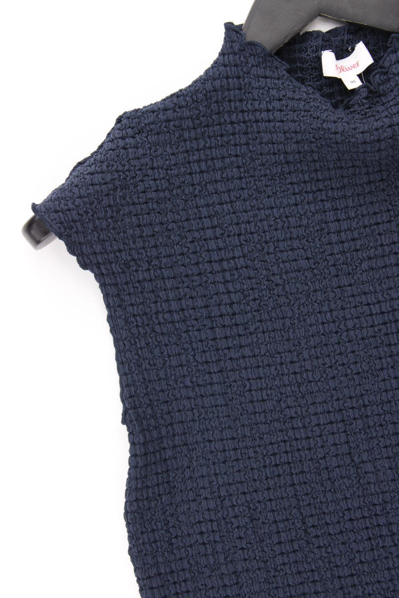 s.Oliver Kurzarmbluse Gr. 36 neuwertig blau aus Polyester - Image 3