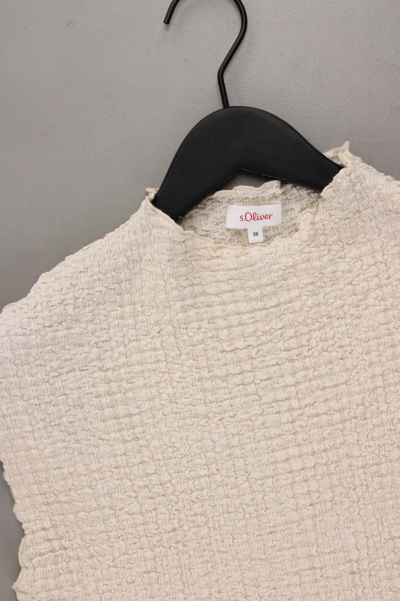 s.Oliver Kurzarmbluse Gr. 36 creme aus Polyester - Image 2